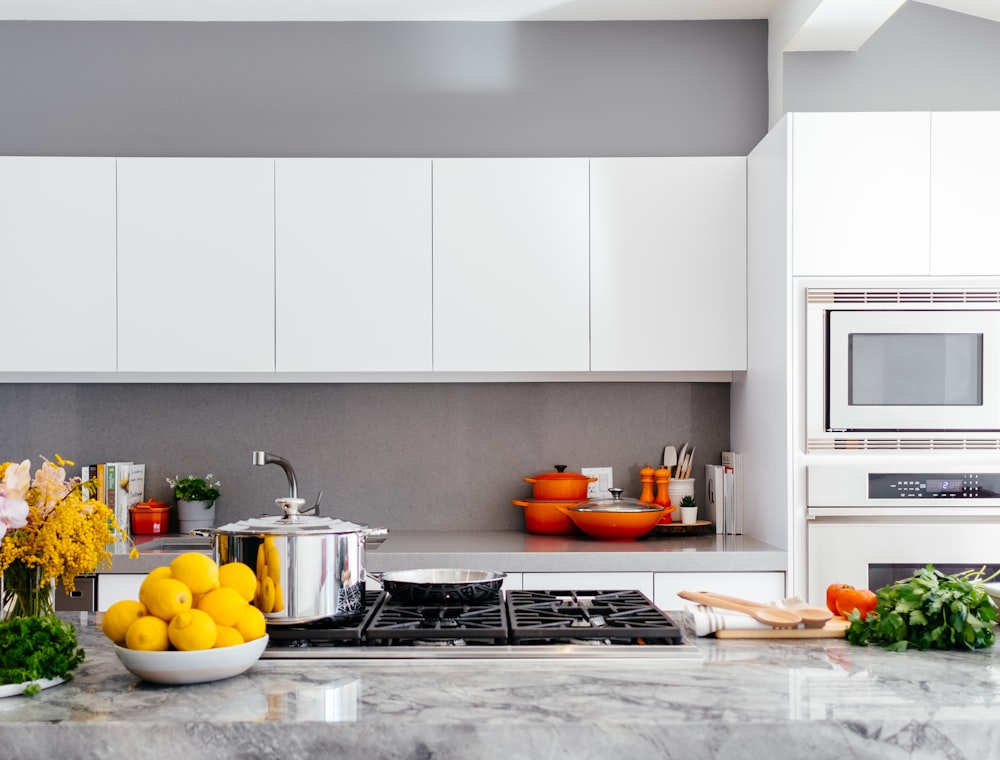 Bright modern kitchen with appliances